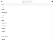 Tablet Screenshot of imprintables.ca